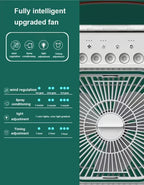 New 3 In 1 Fan AIr Conditioner Household Small Air Cooler LED Night Light Portable Humidifier Air Adjustment Fan Office Home Fan