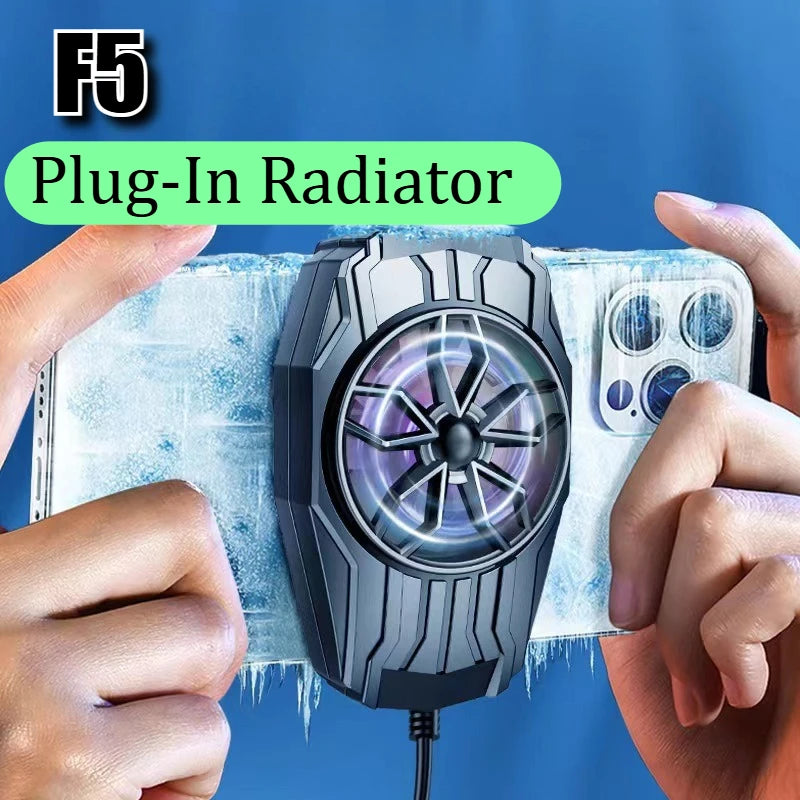 Cellphone Portable Cooling Fan Radiator for IPhone Xiaomi Samsung Asus Game Cooler Universal Mobile Phone Cooler Plug-in Model