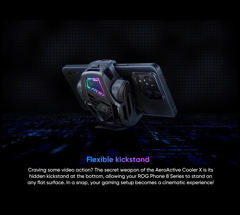 Original ASUS ROG AeroActive Cooler X For Rog 8/8pro, Rog Phone 9/9pro Funcooler Cooling Fan Holder ROG Gaming Phone Accessories