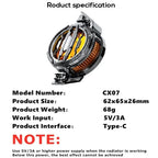 MEMO 2024 NEW Magnetic/Back-clip 2 IN 1 Mobile Phone Semiconductor Cooling Fan Radiator CX07 for Game Cooler