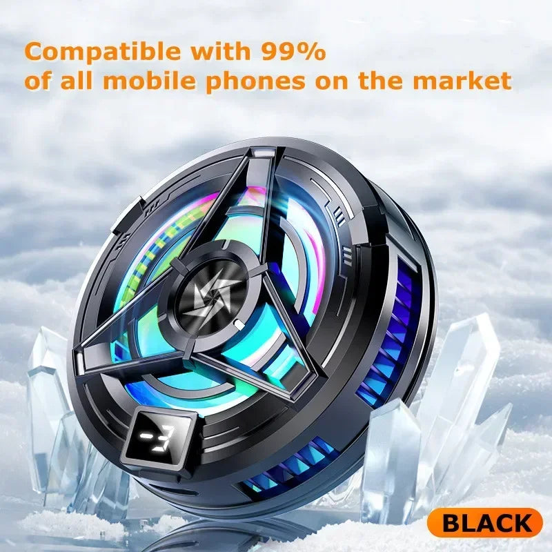 SL17 Magnetic Phones Cooler Back-Clip 2 in 1 Game Cooler Semiconductor Fast Phone Cooling Fan for IOS Android Phone