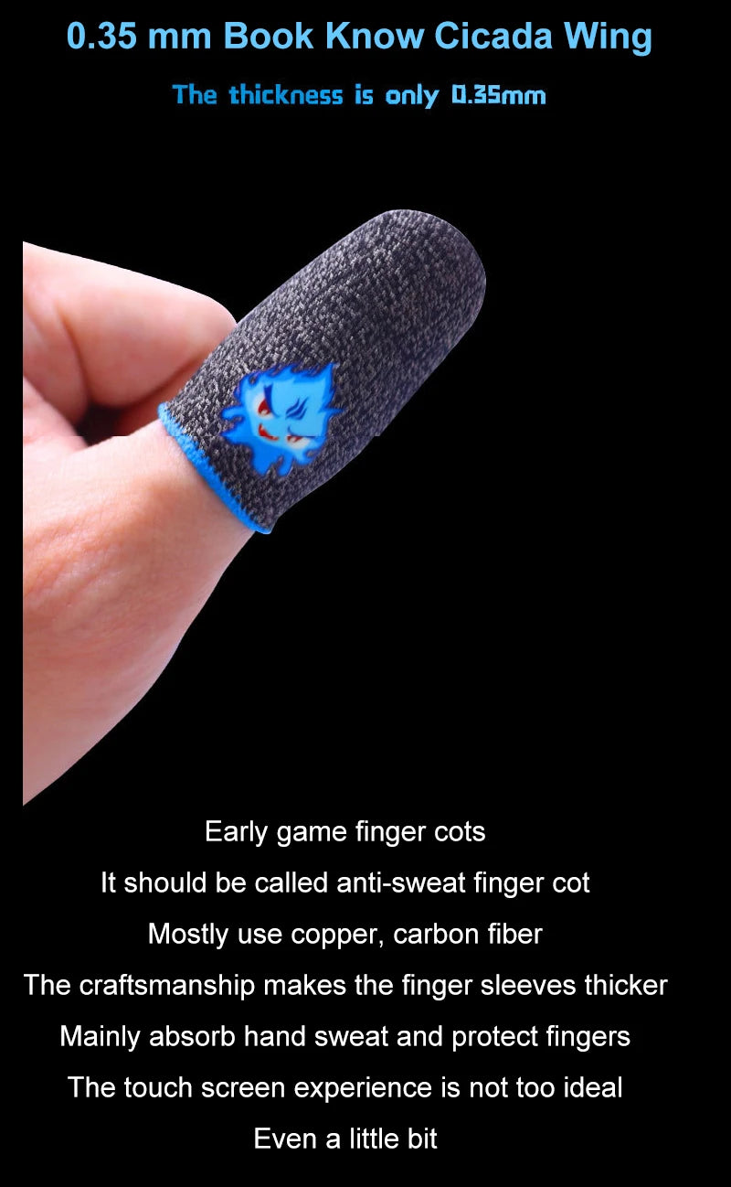 Moble Game Finger Sleeve for PUBG Game Breathable Thumb Gloves Controller Touch Screen Fingertips Anti Slip Gloves Finger Sleeve