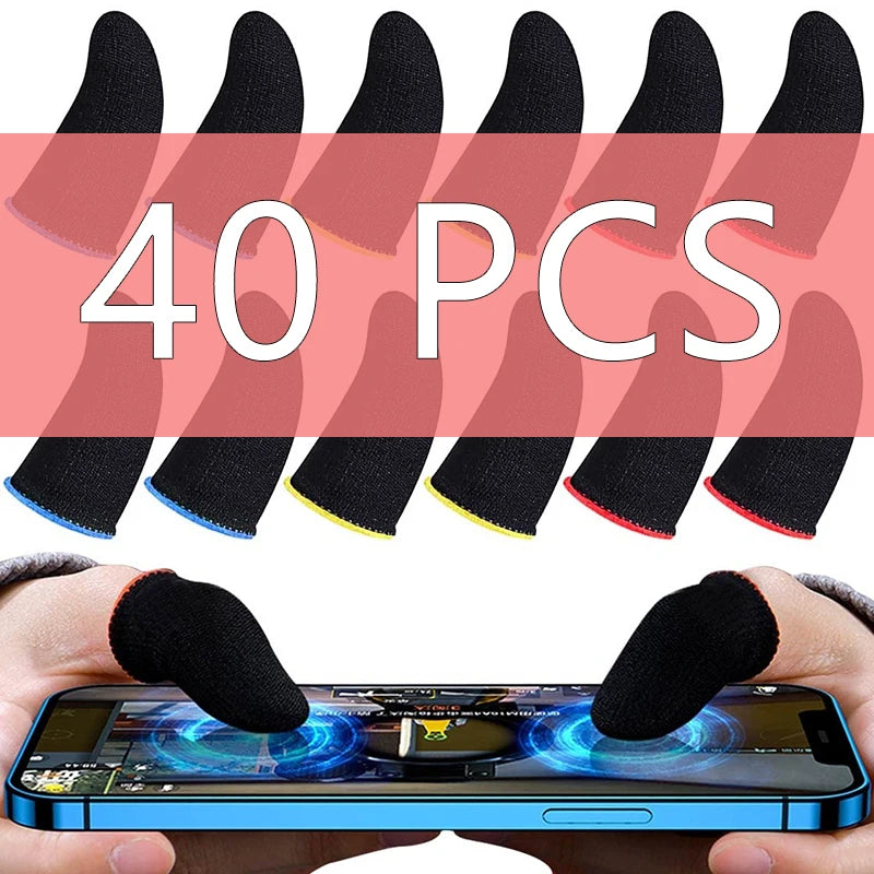 20/40pcs Gaming Finger Cover Game Controller Suitable For PUBG LOL Anti Sweat Scratch Touch Screen Game Finger Thumb Cover Glove
