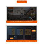 LY 2Pcs Mobile Phone 4 Finger Physics Game Trigger for PUBG Aim Shooting L1R1 ABS Alloy Key Button for IOS Android 7-12mm Device