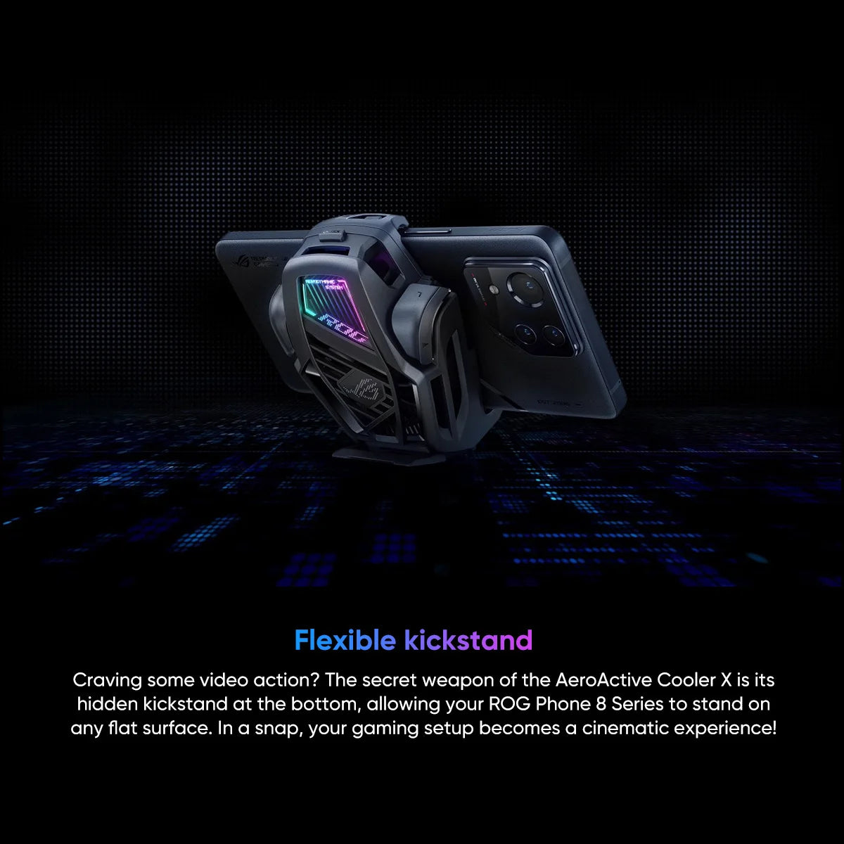 Original ASUS ROG AeroActive Cooler X For Rog 8/8pro, Rog Phone 9/9pro Funcooler Cooling Fan Holder ROG Gaming Phone Accessories