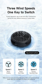 Hagibis Magnetic Cell Phone Cooler Universal Cooling Fan Mobile Phone Radiator for iPhone 17 Pro Black Shark Gaming Live Stream