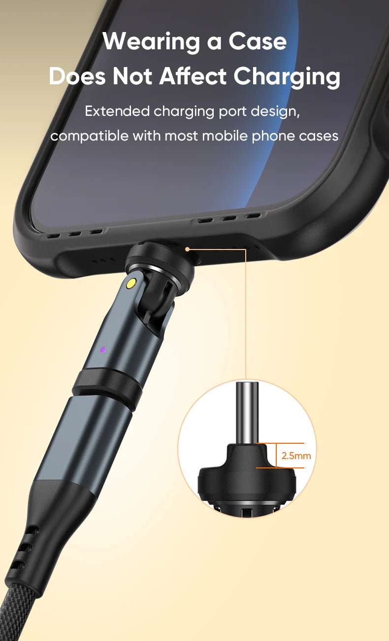 AUFU PD240W USB C to Type C OTG Adapter 540 Rotation 5A Fast Charge Cable Converter for iPhone 16 MacBook Samsung Xiaomi Laptop